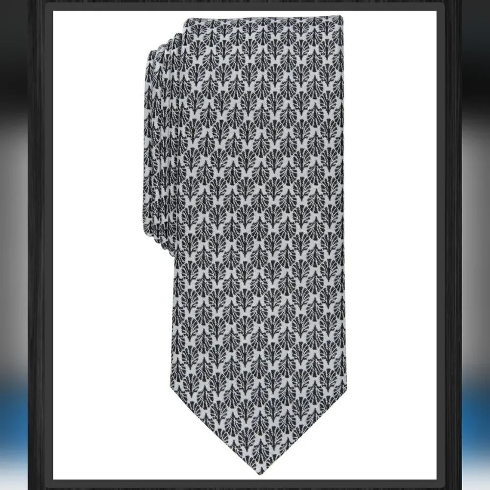 Bar III Slim Conroy Neat Botanical Tie